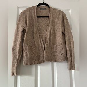 Anthropologie Tan Cropped Cardigan Sweater - size x-small
Fair condition